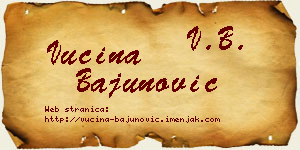 Vucina Bajunović vizit kartica